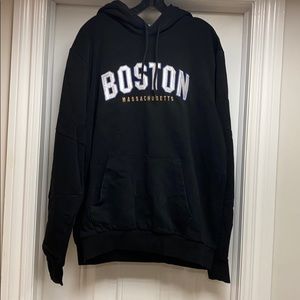 Black Boston Hoodie size Large